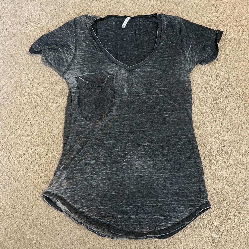 Gray Z Supply V-neck Pocket T-shirt